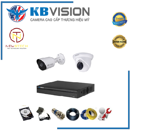 Trọn bộ 2 camera kbvision full HD