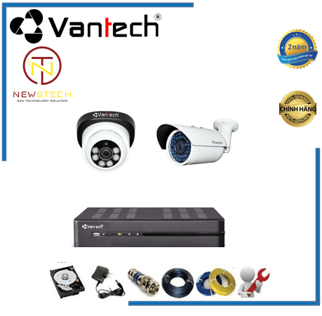 Lắp đặt trọn bộ 2 camera vantech full HD