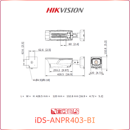 Camera Hikvision iDS-ANPR403-BI/0832