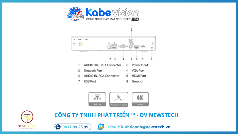 Đầu ghi 16 kênh KX-A4K8116N3 Đầu ghi 16 kênh KX-A4K8116N3