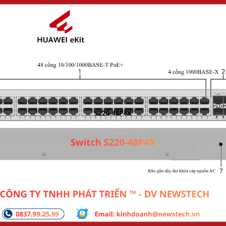 Switch PoE Huawei S220-48P4X