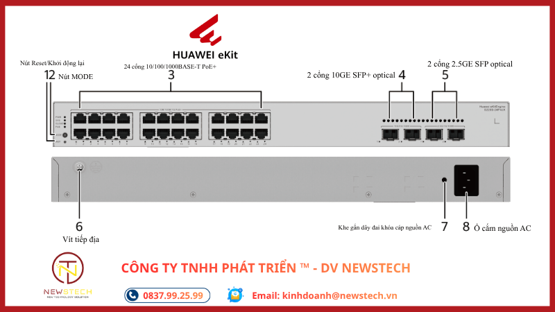 Switch PoE 2 cổng S220S-24P4JX Switch PoE 2 cổng S220S-24P4JX
